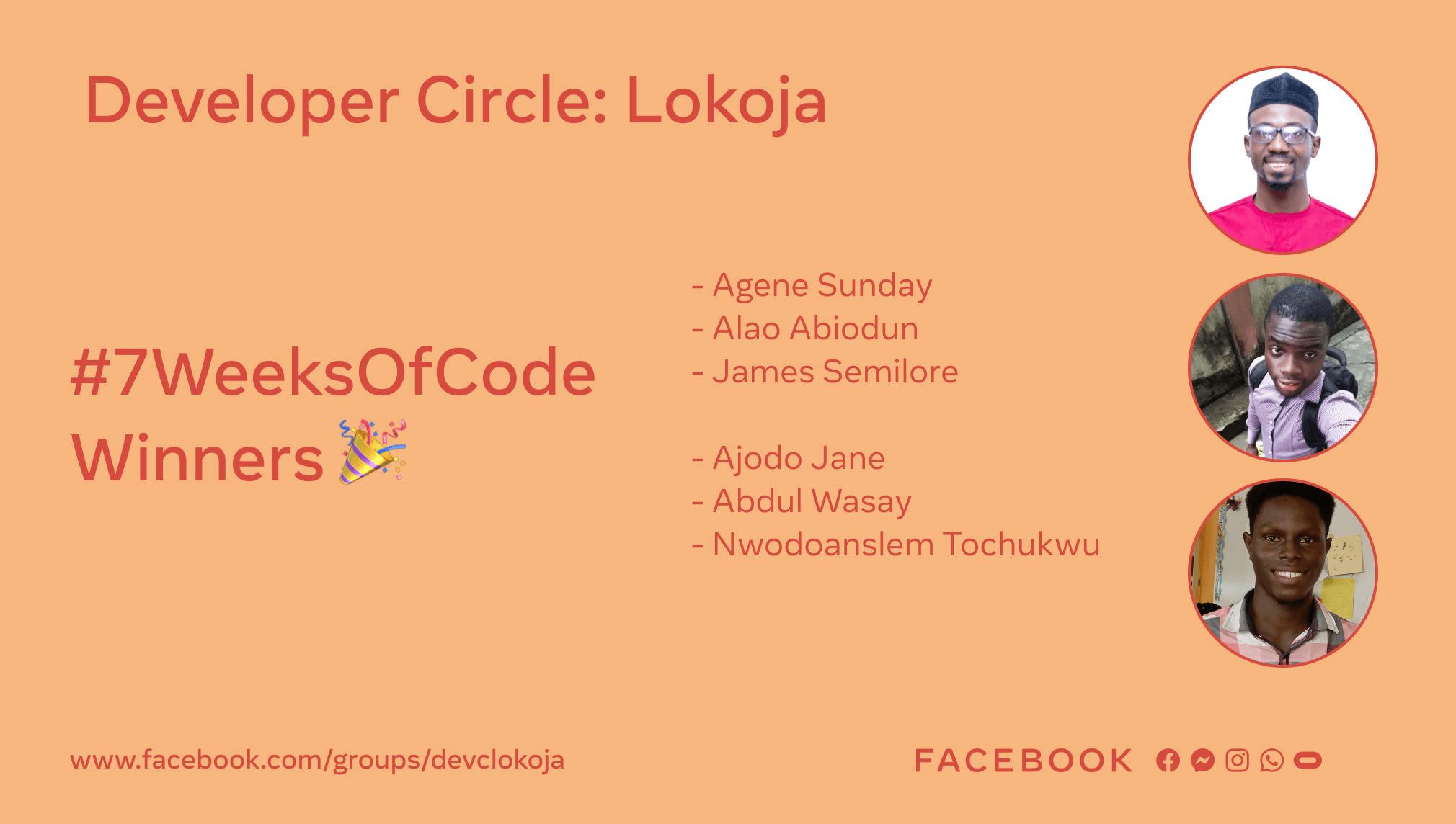 #DevCLokoja7WeeksOfCode Winners
